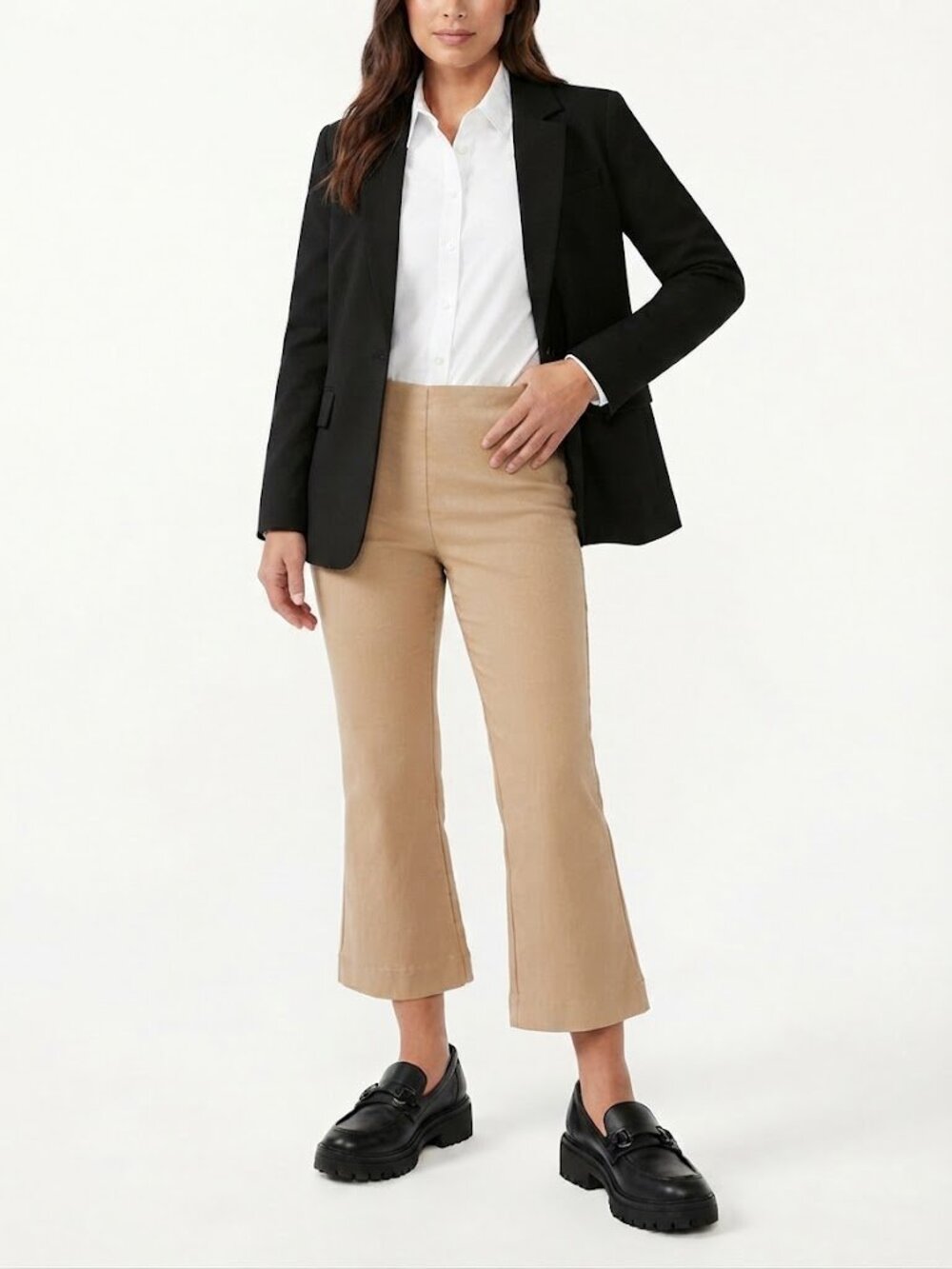 Ann Taylor Side Zip Bi-Stretch Straight Leg Pants Beige Tan Size 8P - Picture 8 of 8